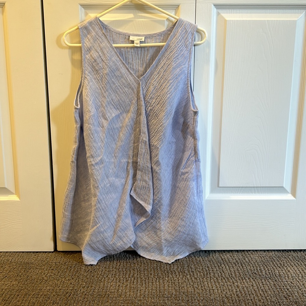 Pure J.Jill Women's Linen Light Purple Tank Top S